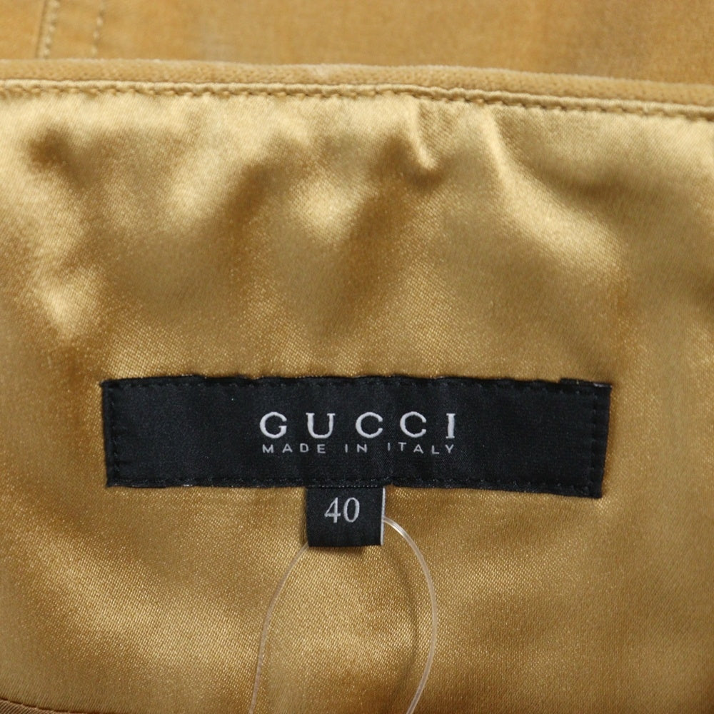 GUCCI(グッチ) GGロゴ刺繍ウールスカート ブラウン 169218 Z0827