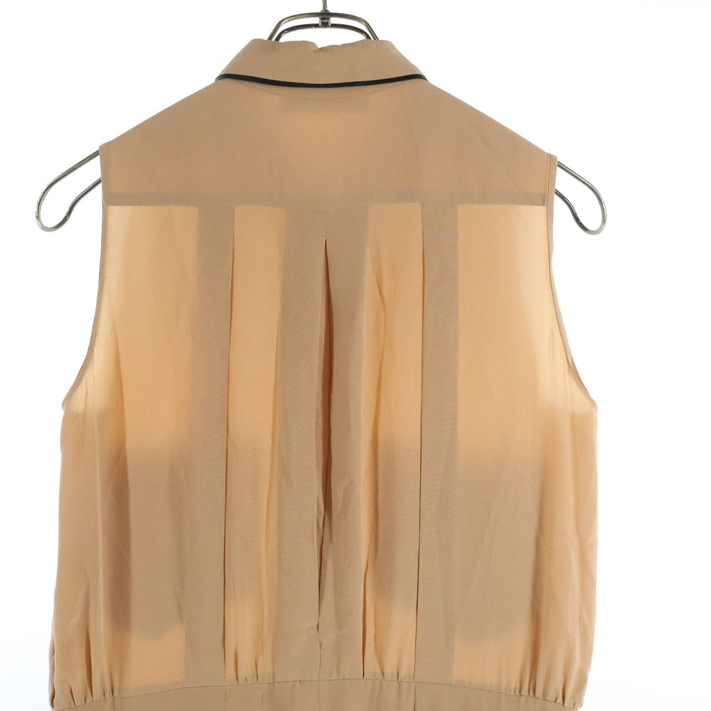 Chloe(クロエ) シルクロングノースリーブワンピース ベージュ 12SRO24-12S004