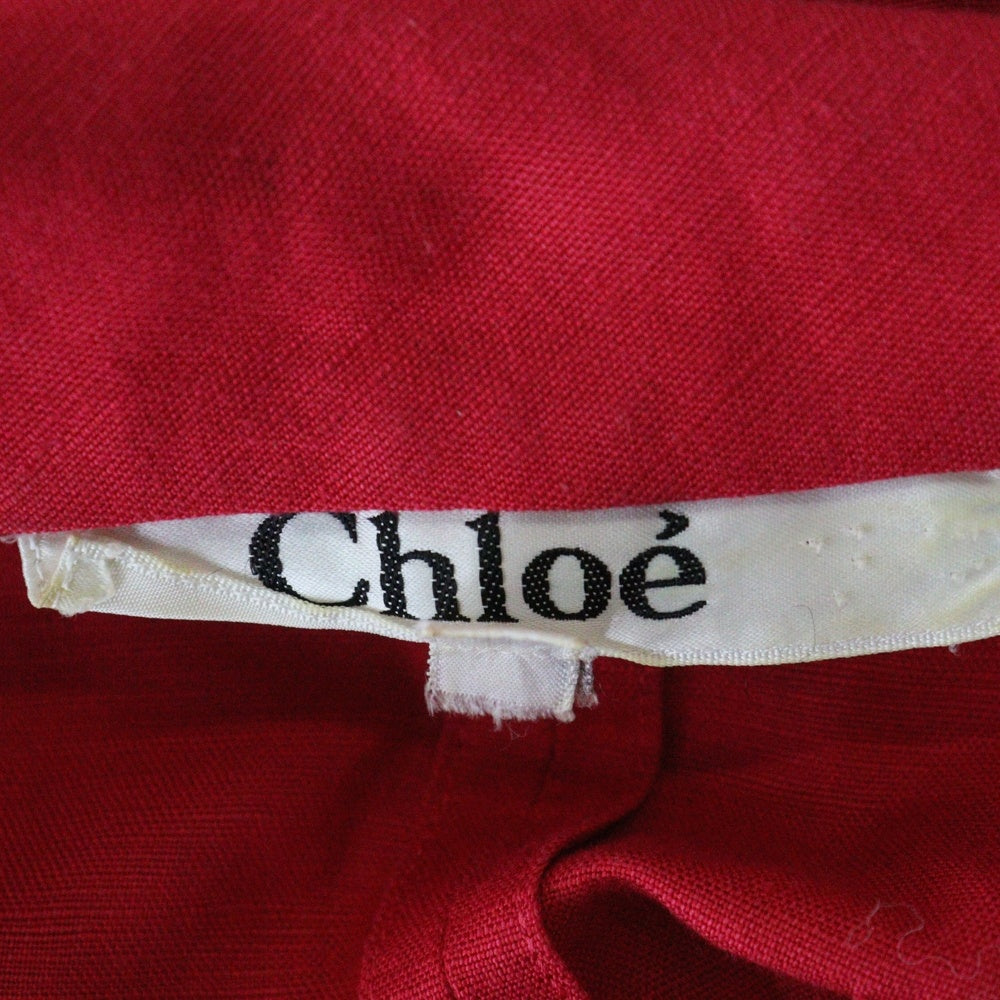 Chloe(クロエ) コットンリネンセットアップ 3B半袖シャツ スカート ピンク レディース