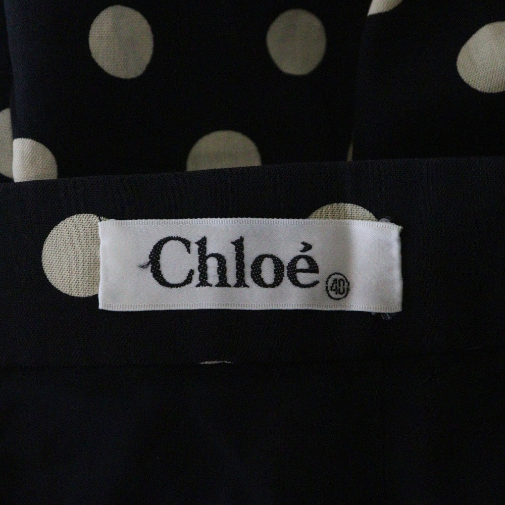 Chloe(クロエ) ドットプリントスカート ブラック/ホワイト レディース