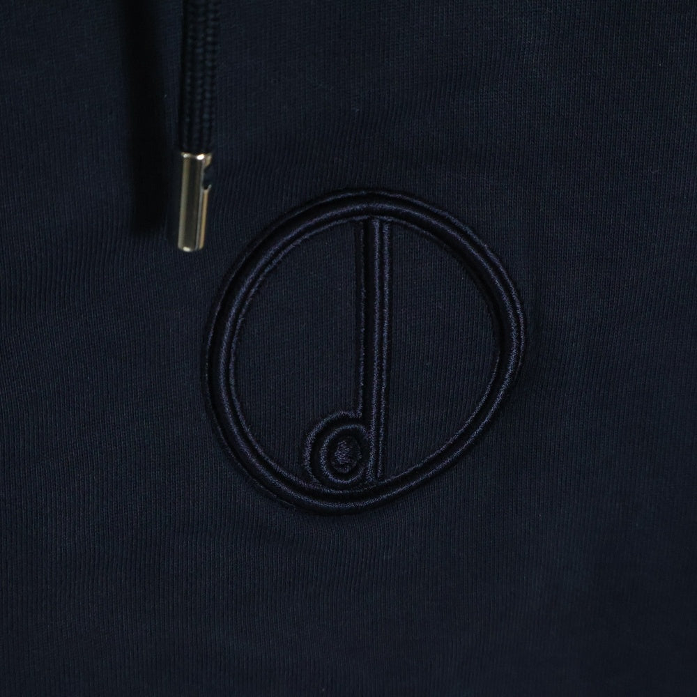 dunhill(ダンヒル) ワンポイント ロゴ刺繍 ジップアップパーカー フーディ ネイビー