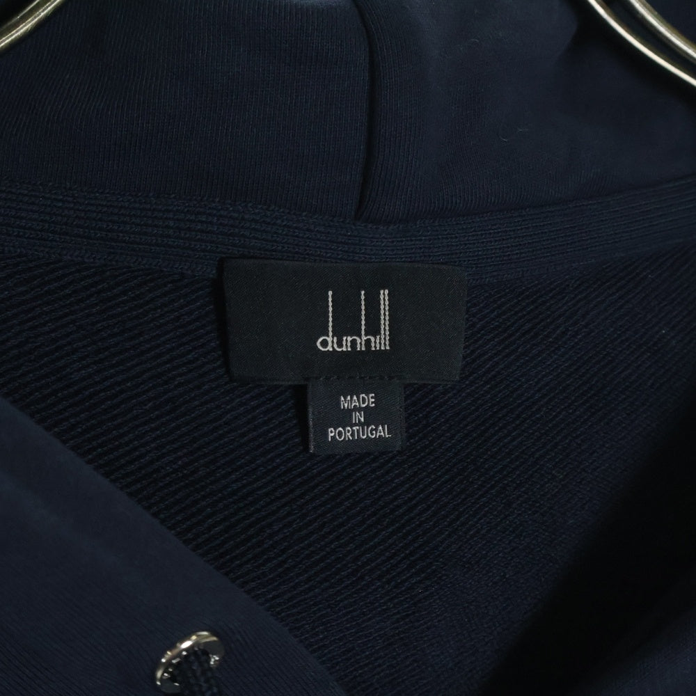dunhill(ダンヒル) ワンポイント ロゴ刺繍 ジップアップパーカー フーディ ネイビー