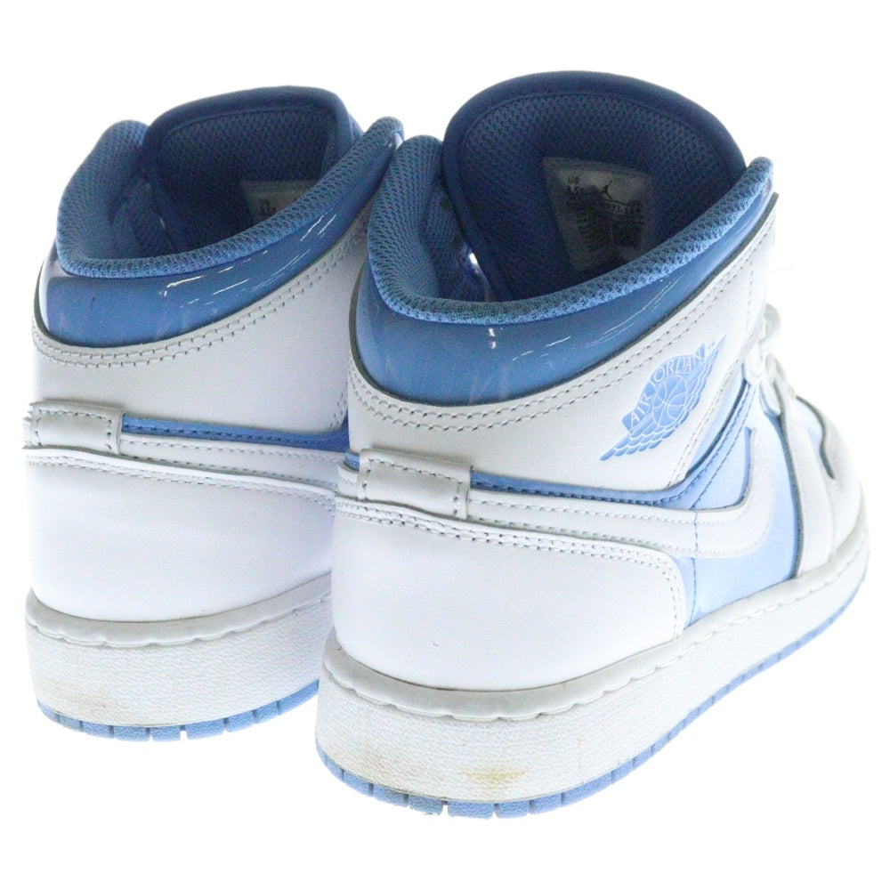 NIKE(ナイキ) GS Air Jordan 1 Mid SE FZ3933-114 GS エアジョーダン1 Mid SE ミドルカットスニーカー ホワイト/ブルー US3.5Y/22.5cm
