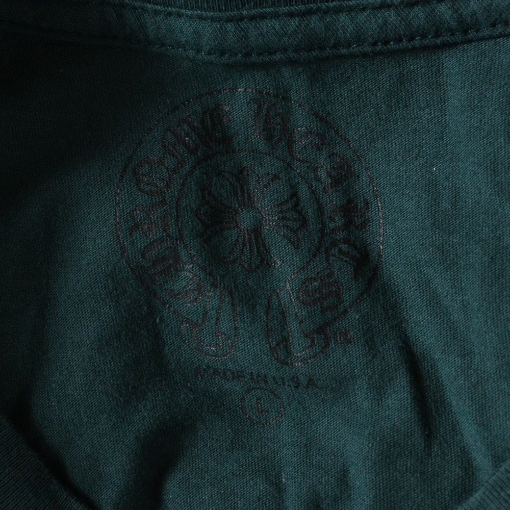CHROME HEARTS(クロムハーツ) Yellow Horseshoe L/S Tee イエローホースシュー クルーネックロングスリーブ長袖Tシャツカットソー グリーン