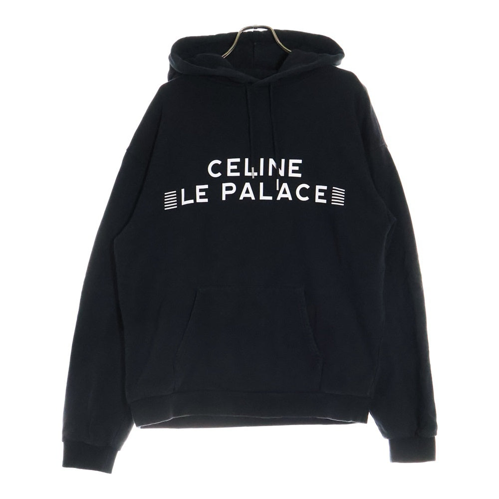CELINE(セリーヌ) 23SS LE PALACE Hoodie ルパレス フロントロゴプリント プルオーバーパーカー フーディ ブラック 2Y75D670Q
