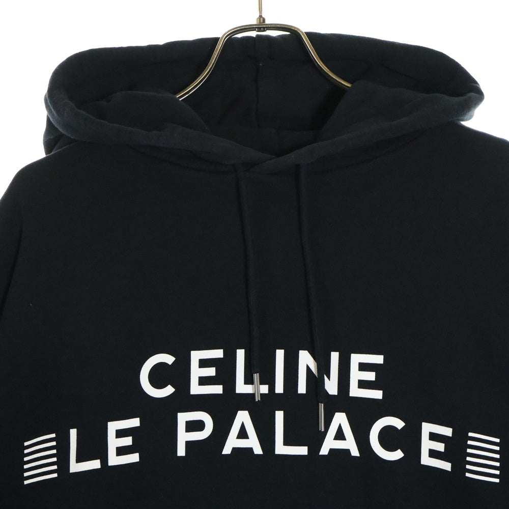 CELINE(セリーヌ) 23SS LE PALACE Hoodie ルパレス フロントロゴプリント プルオーバーパーカー フーディ ブラック 2Y75D670Q