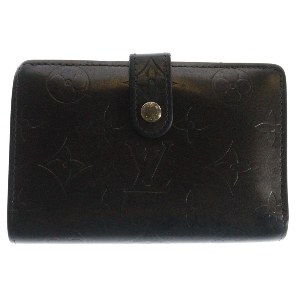 LOUIS VUITTON(ルイヴィトン) モノグラム・マット ポルトモネヴィエノワ 二つ折り財布 ブラック M65152