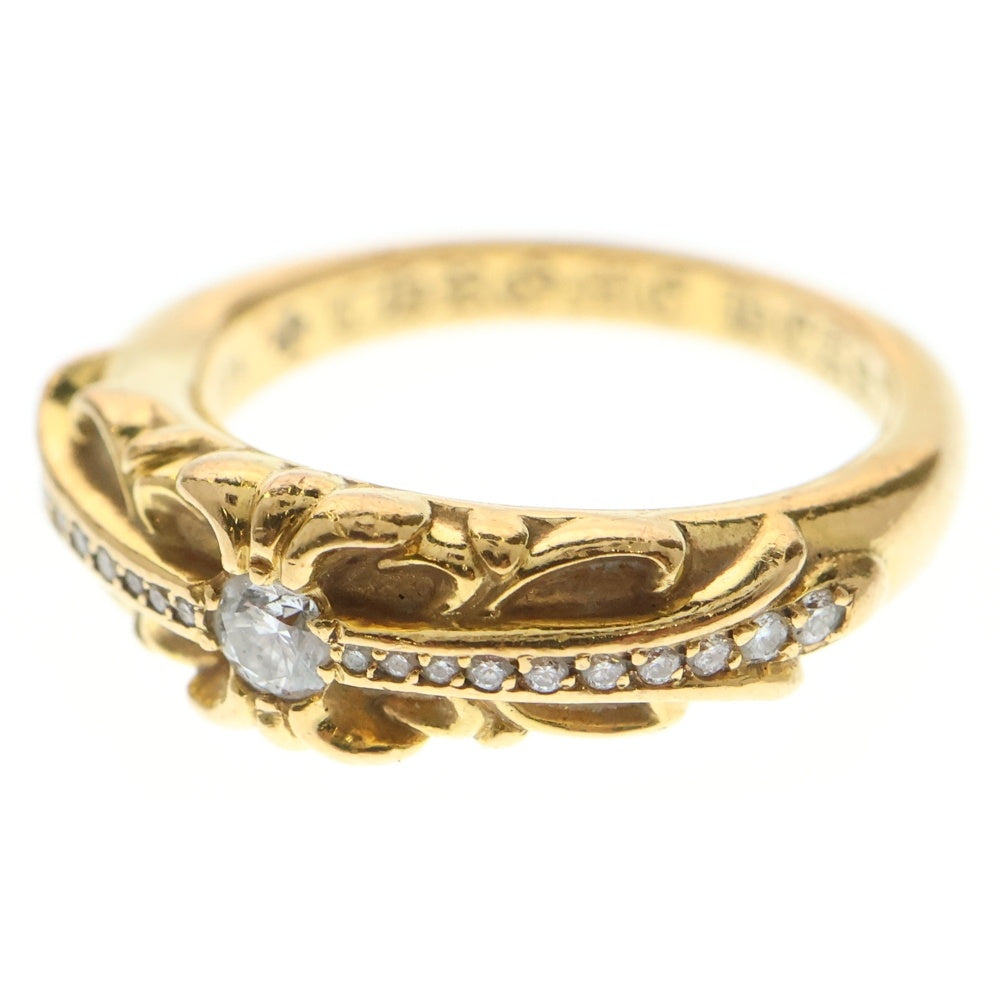 CHROME HEARTS(クロムハーツ) 22K BABYCLSC P/DIA ベイビークラシック フローラルクロスリング PAVEダイヤ ゴールド BCA055