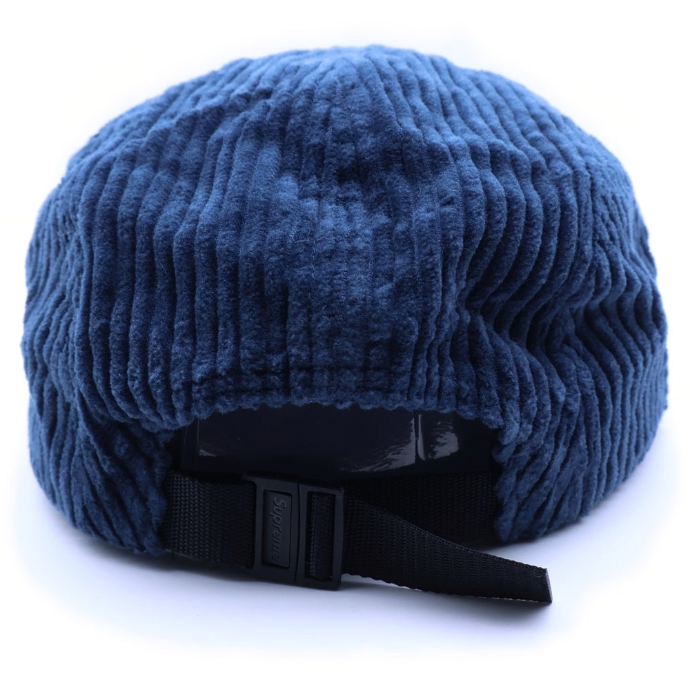 SUPREME(シュプリーム) 22SS Rope Corduroy Camp Cap ボックスロゴ コーデュロイ キャンプキャップ 帽子 ネイビー
