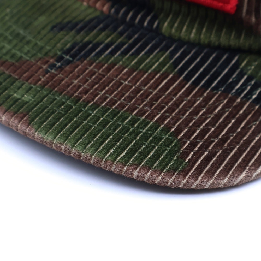 SUPREME(シュプリーム) 19AW Camo Corduroy Camp Cap カモフラ コーデュロイ ボックスロゴ キャップキャップ 帽子 カーキ/ブラウン
