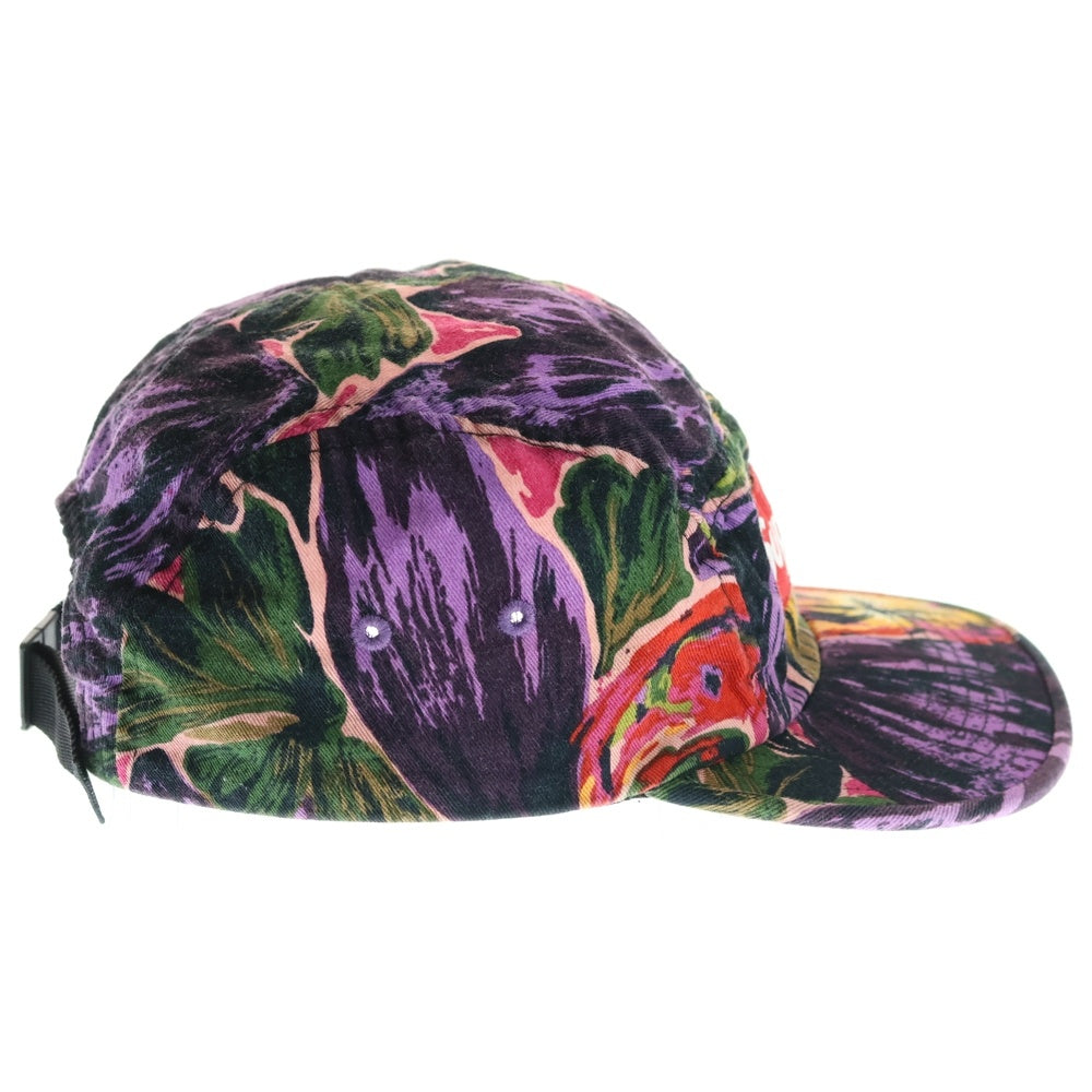 SUPREME(シュプリーム) 17AW Painted Floral Camp Cap Purple ペインテッドフローラルキャンプキャップ 帽子 マルチカラー