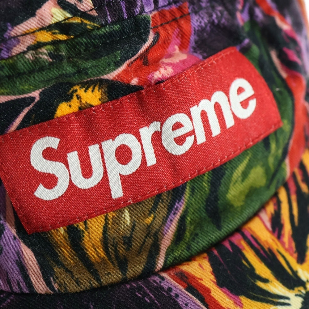 SUPREME(シュプリーム) 17AW Painted Floral Camp Cap Purple ペインテッドフローラルキャンプキャップ 帽子 マルチカラー
