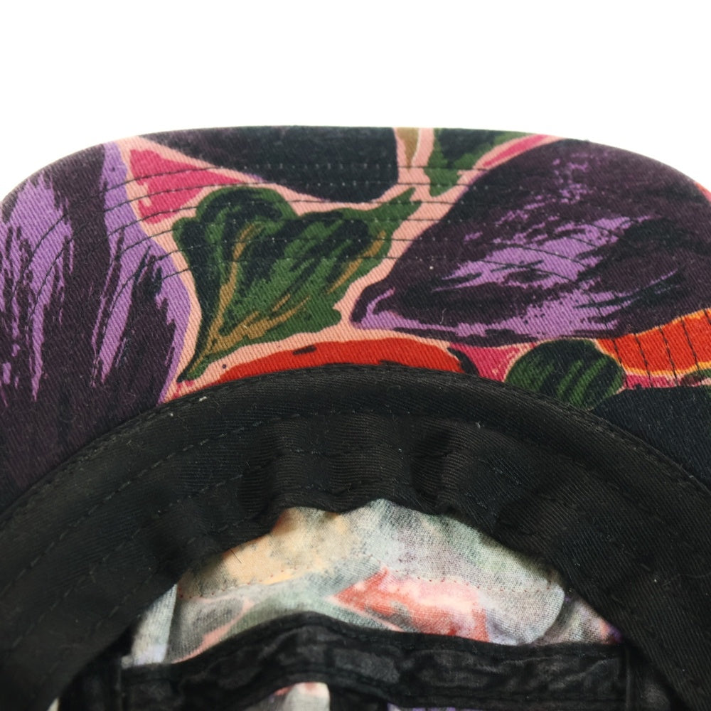 SUPREME(シュプリーム) 17AW Painted Floral Camp Cap Purple ペインテッドフローラルキャンプキャップ 帽子 マルチカラー