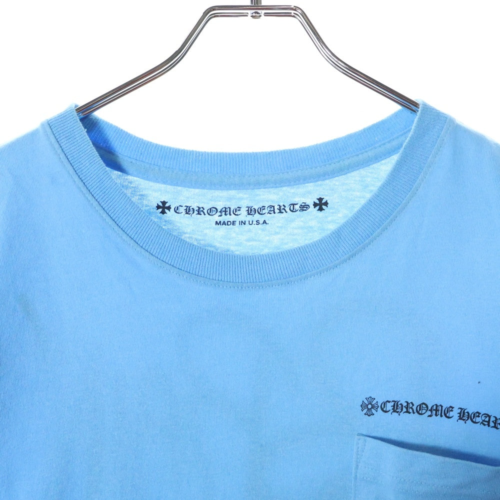 CHROME HEARTS(クロムハーツ) ×MATTY BOY BRAIN NEW L/S TEE ×マッティボーイ ブレインニュー クルーネック長袖Tシャツカットソー ロングスリーブ ロンT ブルー