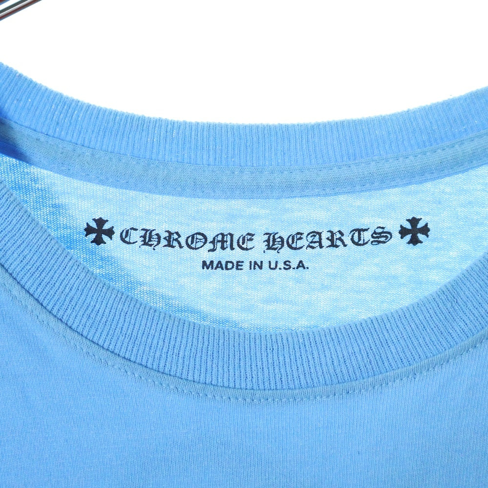 CHROME HEARTS(クロムハーツ) ×MATTY BOY BRAIN NEW L/S TEE ×マッティボーイ ブレインニュー クルーネック長袖Tシャツカットソー ロングスリーブ ロンT ブルー