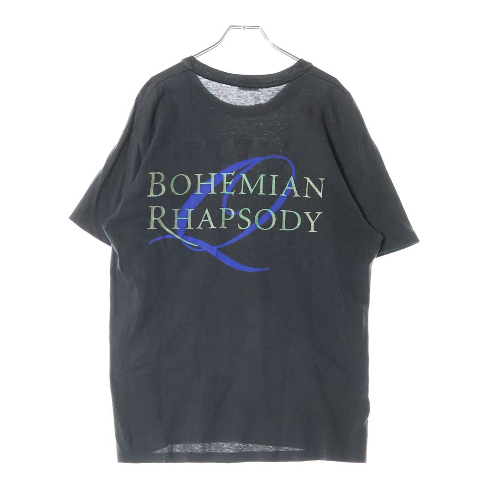 VINTAGE(ヴィンテージ) 90s QUEEN BOHEMIAN RHAPSODY HANESタグ クイーン ボヘミアンラプソディ クルーネック半袖Tシャツカットソー ブラック