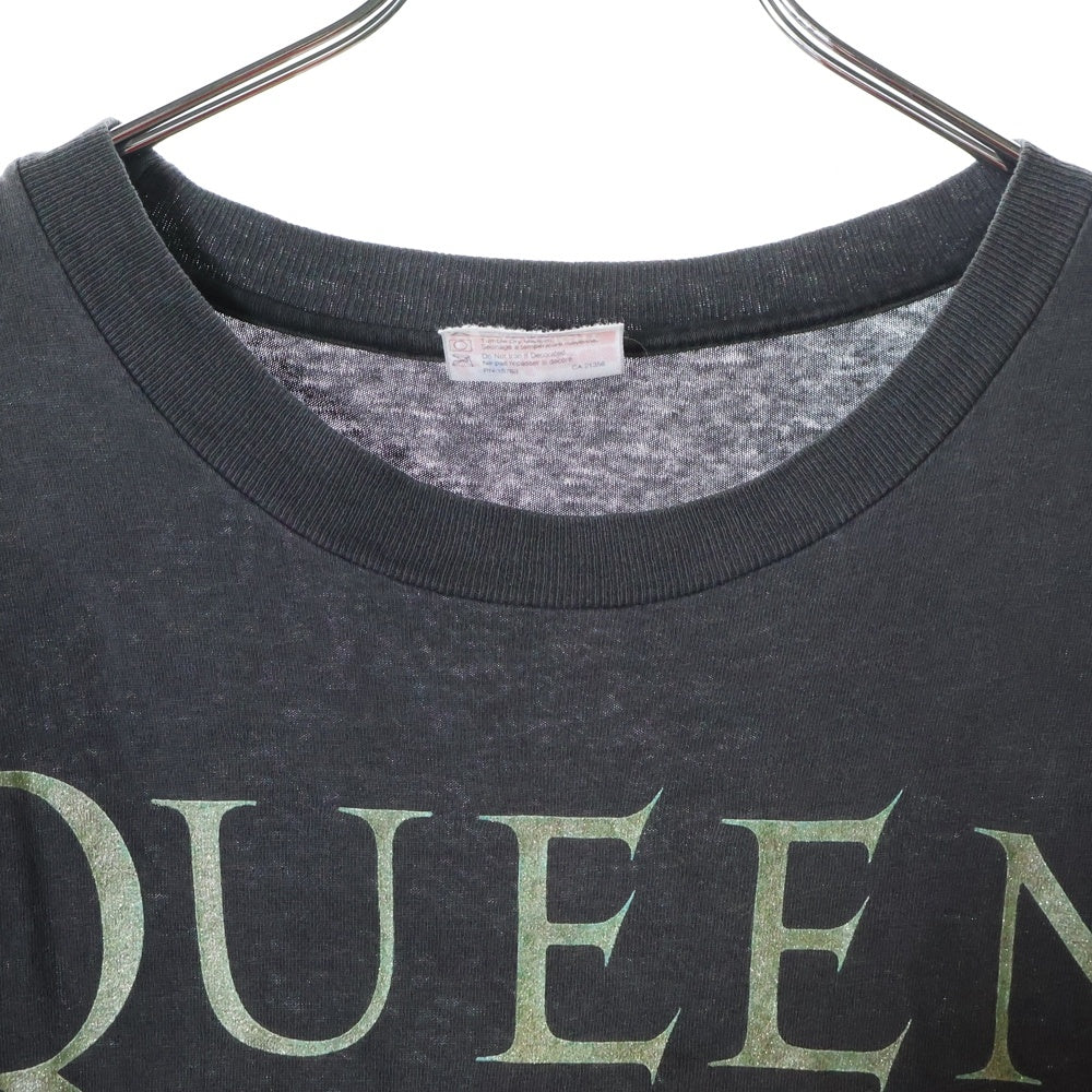 VINTAGE(ヴィンテージ) 90s QUEEN BOHEMIAN RHAPSODY HANESタグ クイーン ボヘミアンラプソディ クルーネック半袖Tシャツカットソー ブラック