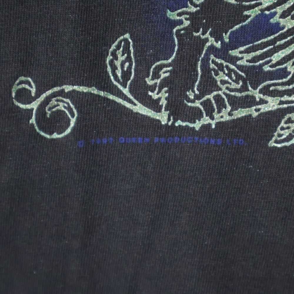 VINTAGE(ヴィンテージ) 90s QUEEN BOHEMIAN RHAPSODY HANESタグ クイーン ボヘミアンラプソディ クルーネック半袖Tシャツカットソー ブラック