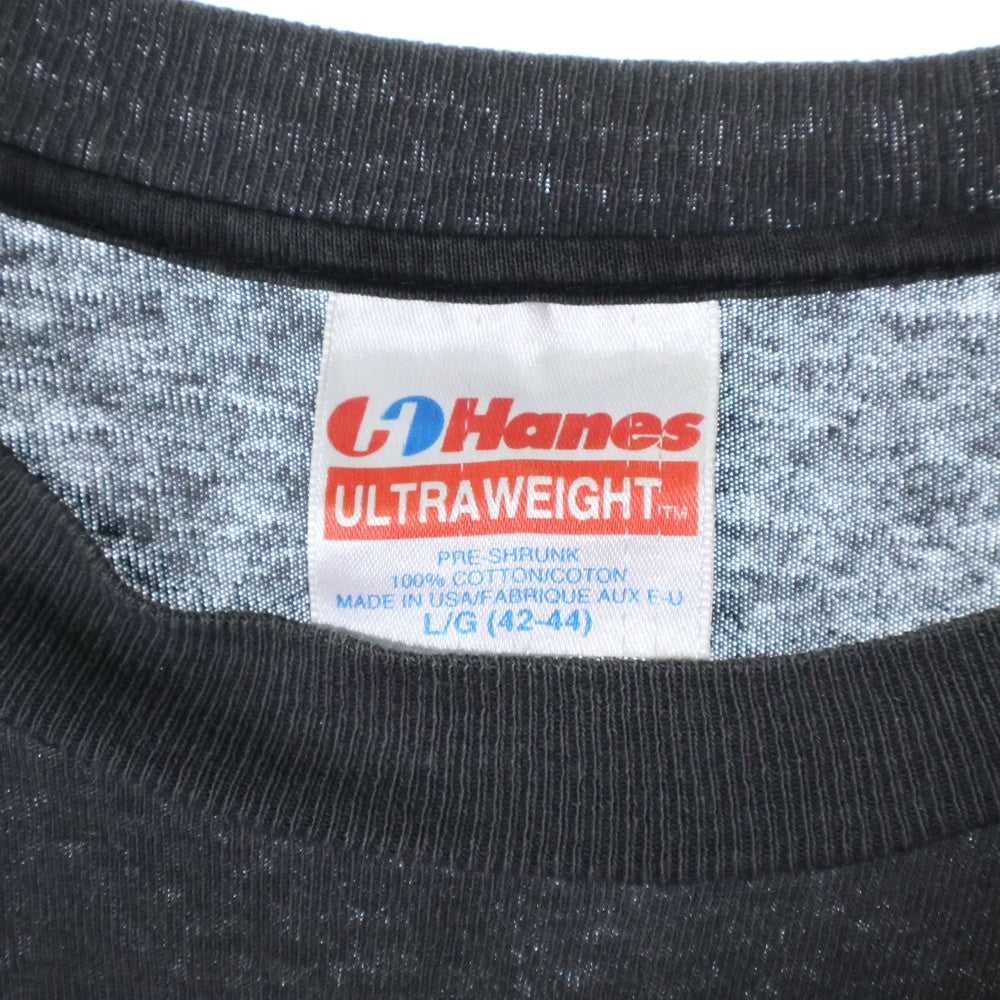 VINTAGE(ヴィンテージ) 90s QUEEN BOHEMIAN RHAPSODY HANESタグ クイーン ボヘミアンラプソディ クルーネック半袖Tシャツカットソー ブラック