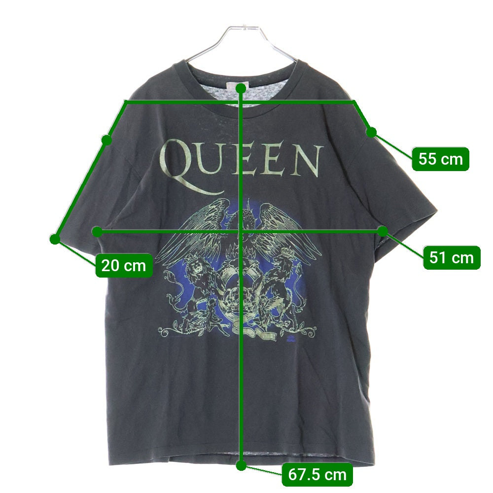 VINTAGE(ヴィンテージ) 90s QUEEN BOHEMIAN RHAPSODY HANESタグ クイーン ボヘミアンラプソディ クルーネック半袖Tシャツカットソー ブラック