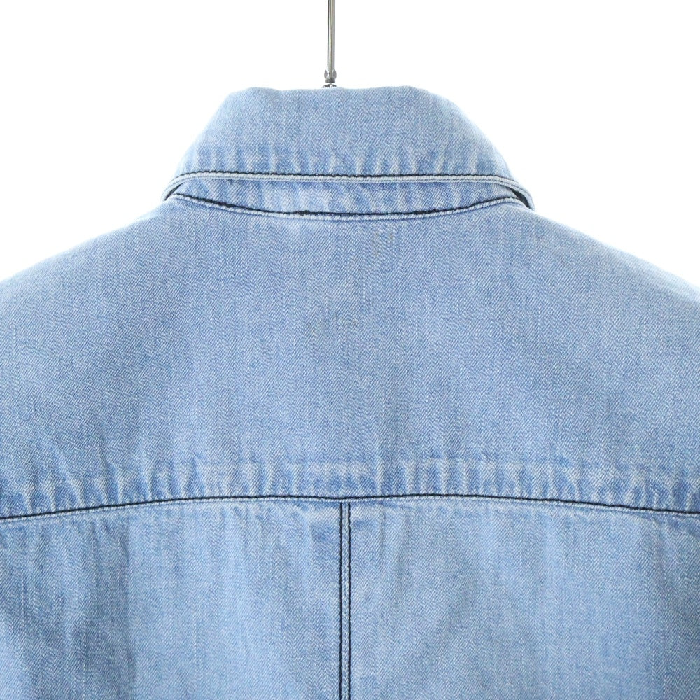 CHROME HEARTS(クロムハーツ) LOOSEENDS LS ルーズエンド レザークロスパッチ クロスボールボタン 長袖デニムシャツ インディゴ