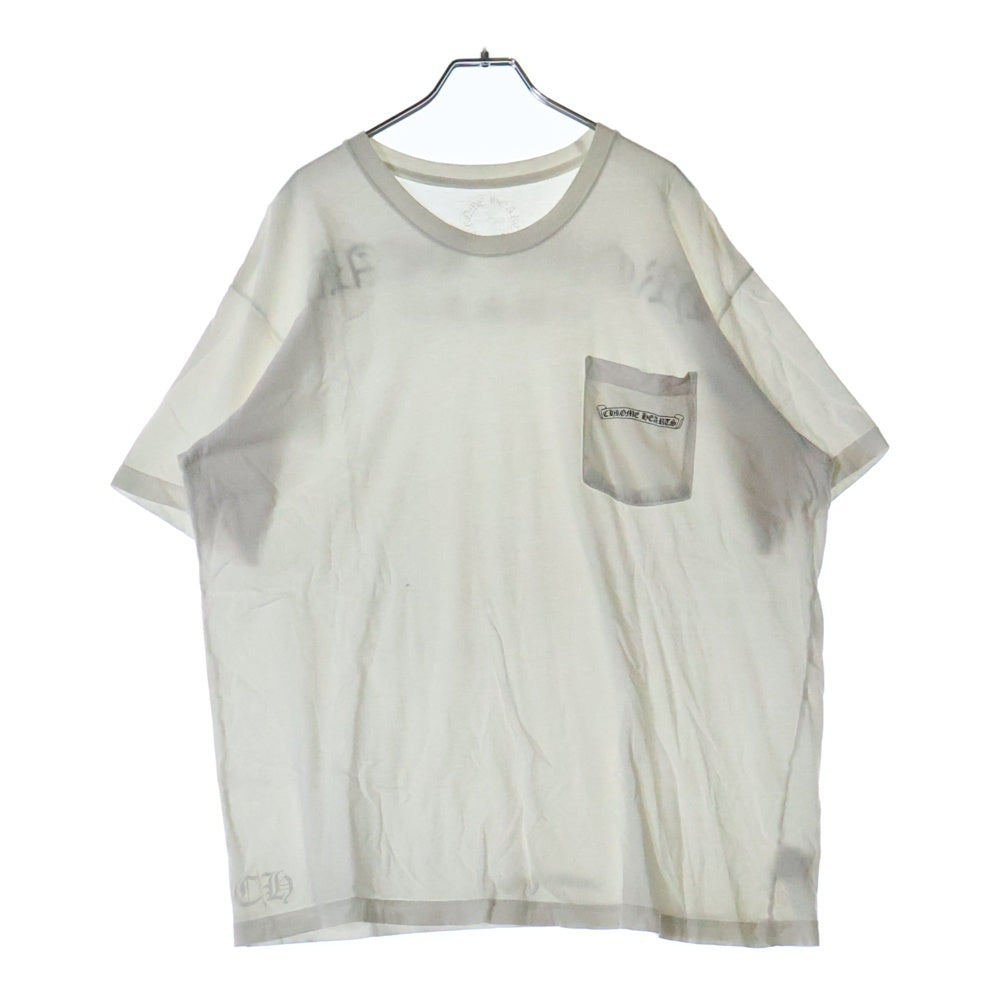 CHROME HEARTS(クロムハーツ) CH T-SHRT LTD USA スクロールラベル プリント半袖Tシャツ カットソー ホワイト