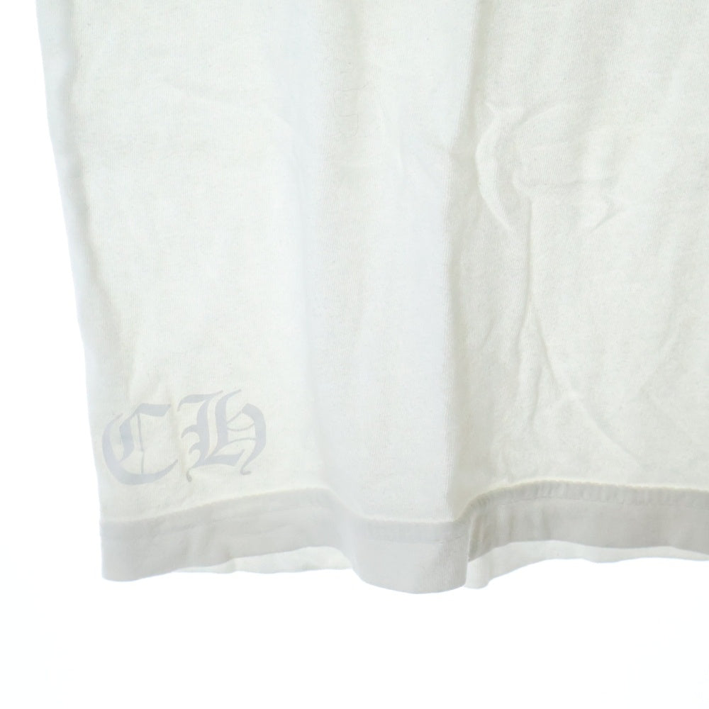 CHROME HEARTS(クロムハーツ) CH T-SHRT LTD USA スクロールラベル プリント半袖Tシャツ カットソー ホワイト