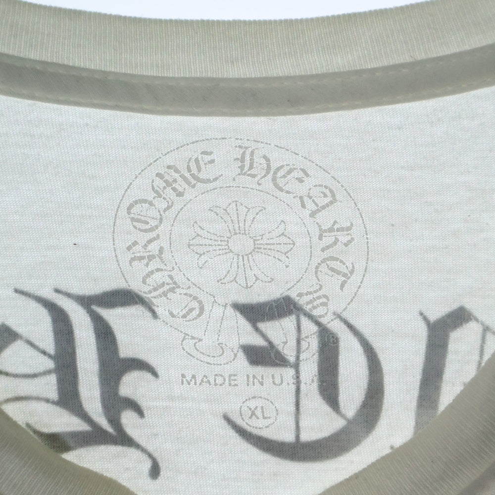 CHROME HEARTS(クロムハーツ) CH T-SHRT LTD USA スクロールラベル プリント半袖Tシャツ カットソー ホワイト