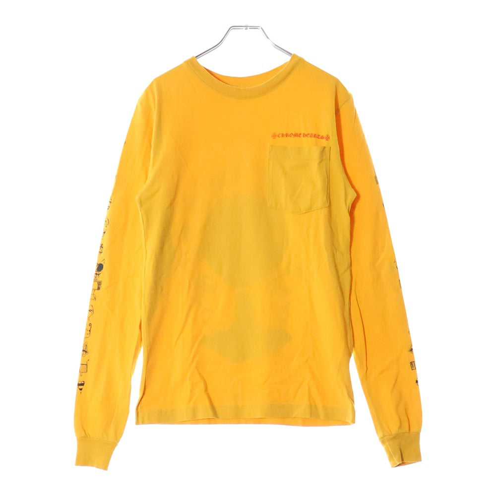 CHROME HEARTS(クロムハーツ) ×マッティボーイ コールミー マスタード クルーネック長袖Tシャツ 長袖カットソー ロングスリーブ ロンT イエロー