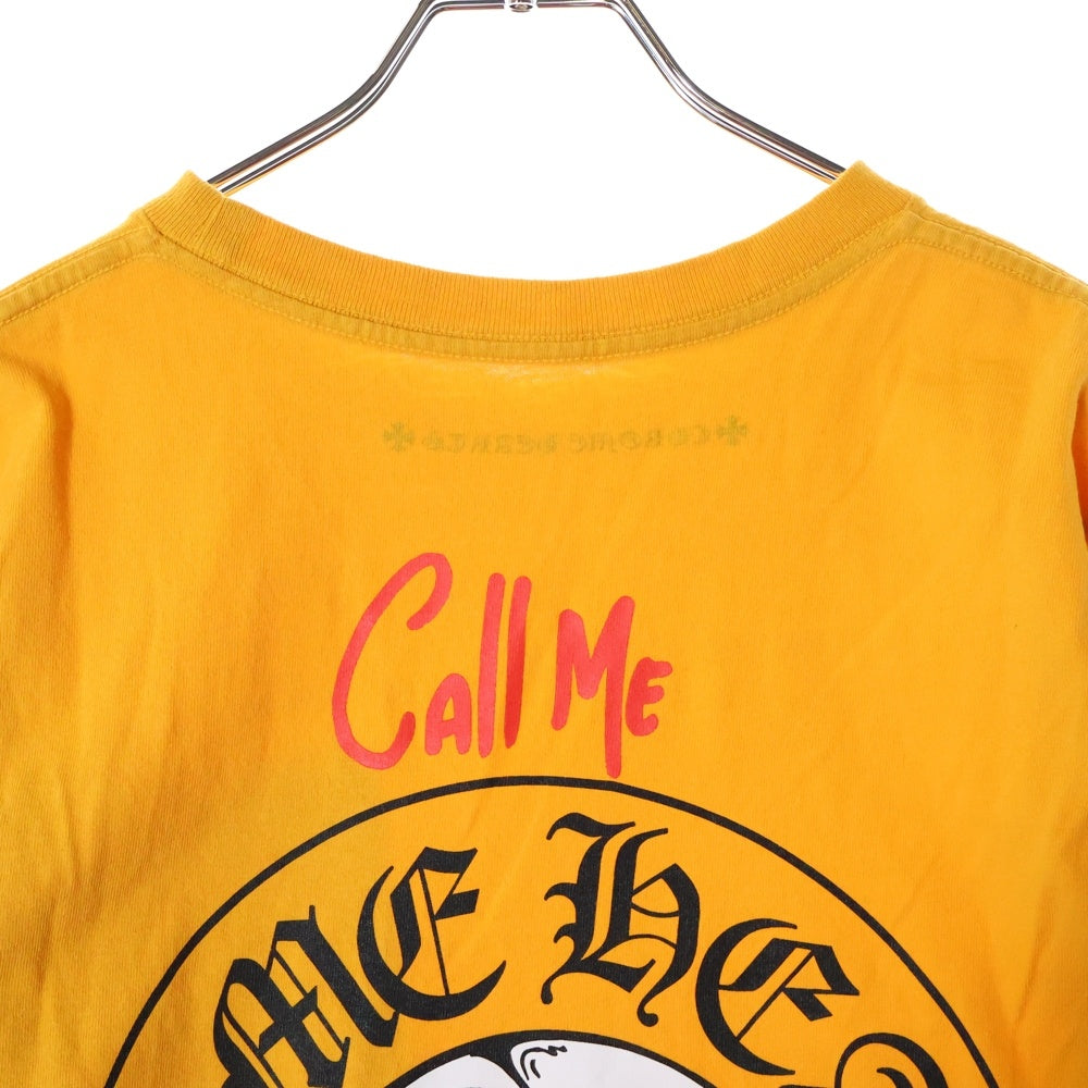 CHROME HEARTS(クロムハーツ) ×マッティボーイ コールミー マスタード クルーネック長袖Tシャツ 長袖カットソー ロングスリーブ ロンT イエロー