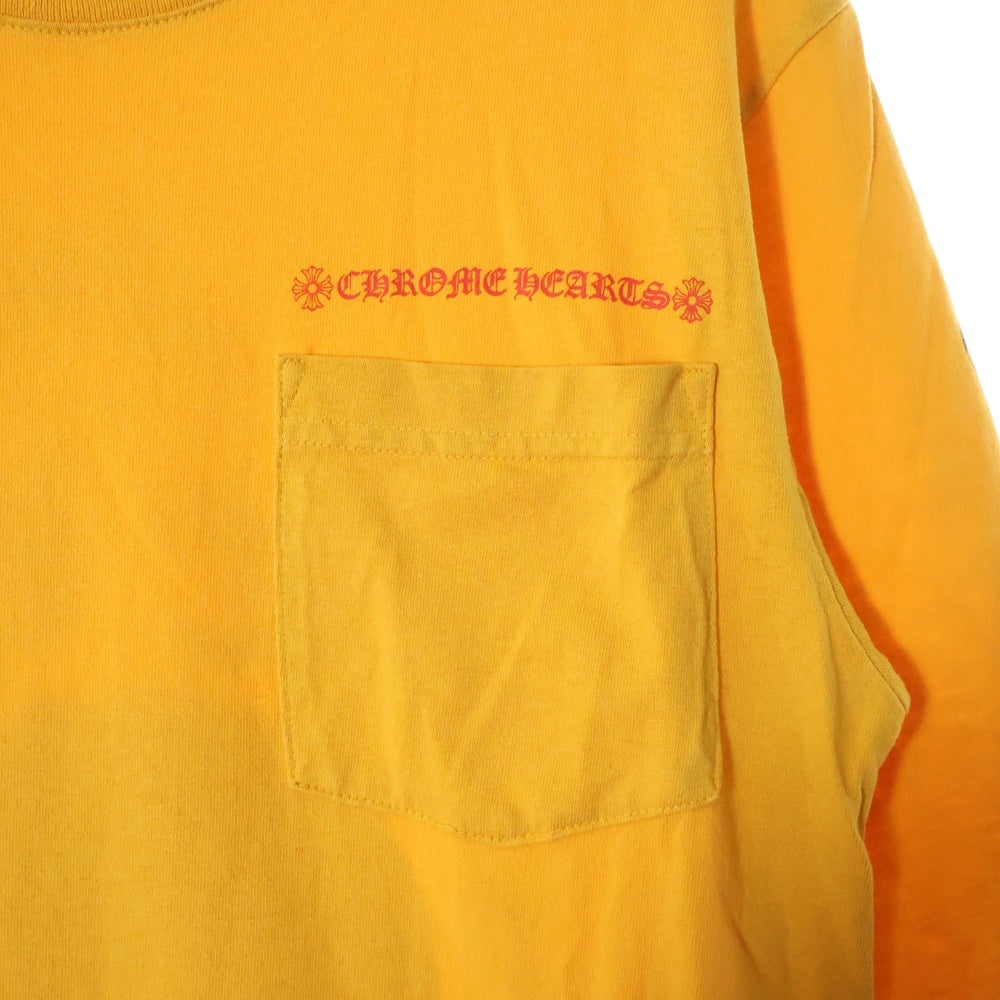 CHROME HEARTS(クロムハーツ) ×マッティボーイ コールミー マスタード クルーネック長袖Tシャツ 長袖カットソー ロングスリーブ ロンT イエロー