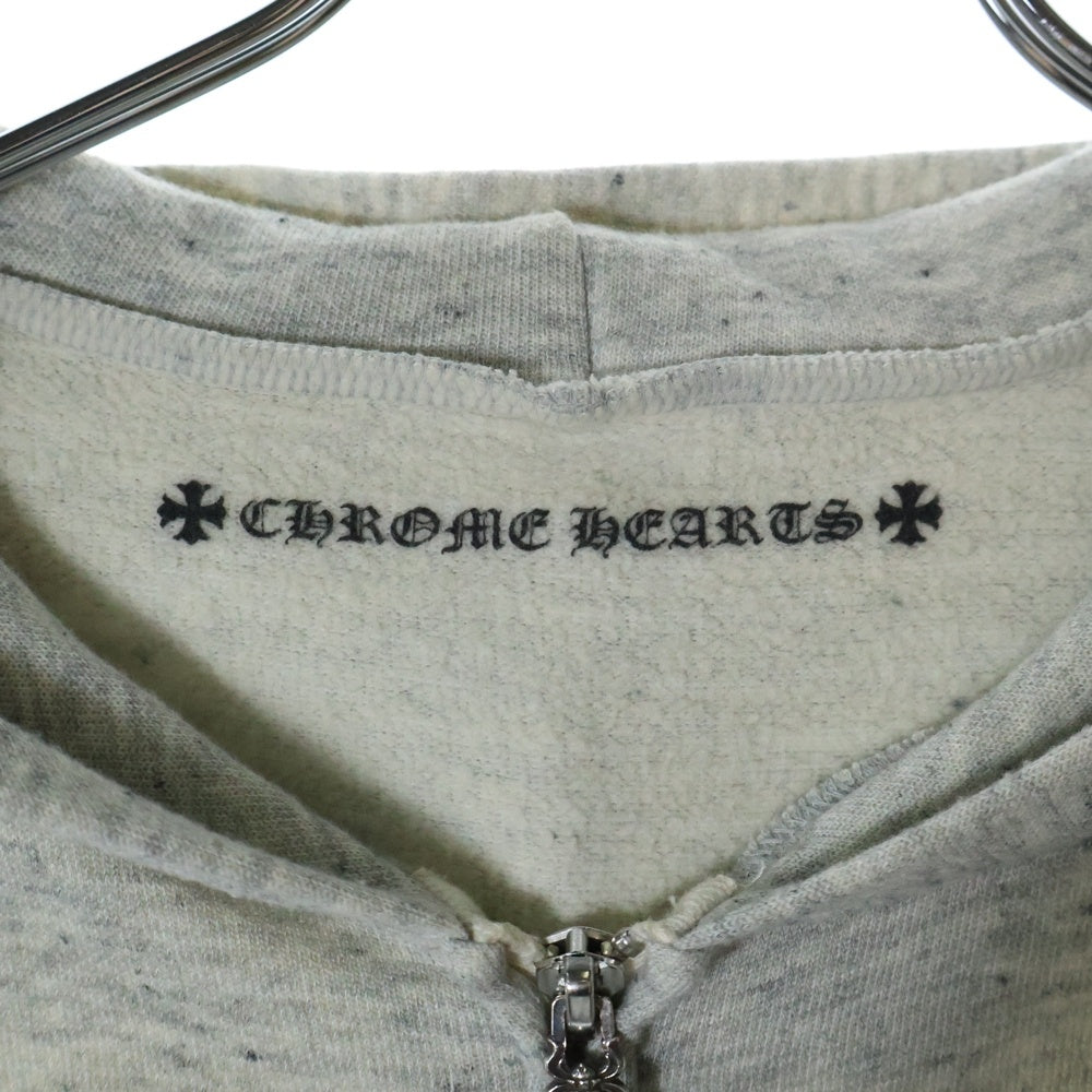 CHROME HEARTS(クロムハーツ) BACK VINE DAGGER PRINT HOODIE バックヴァインダガープリントフーディー ジップアップパーカー ダガージップ グレー