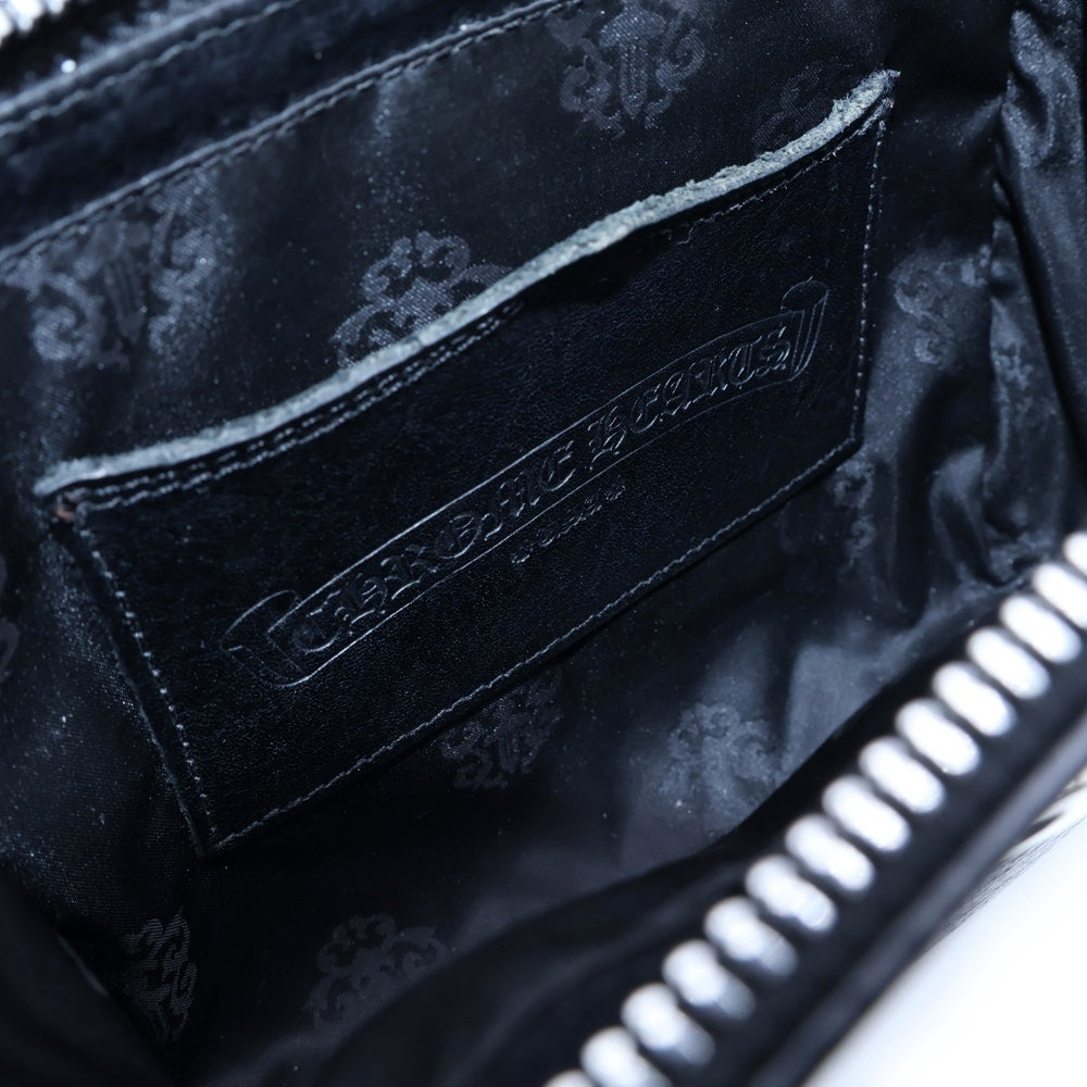 CHROME HEARTS(クロムハーツ) DOC ADAMS BSフレアモチーフレザー2WAYショルダーバッグ ハンドバッグ ブラック