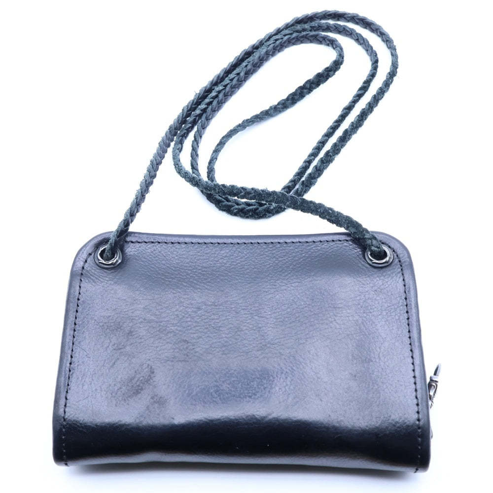 CHROME HEARTS(クロムハーツ) OLD オールド コノリー レザー ショルダーウォレット ダガージップ ブラック