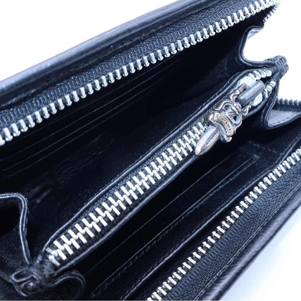 CHROME HEARTS(クロムハーツ) OLD オールド コノリー レザー ショルダーウォレット ダガージップ ブラック
