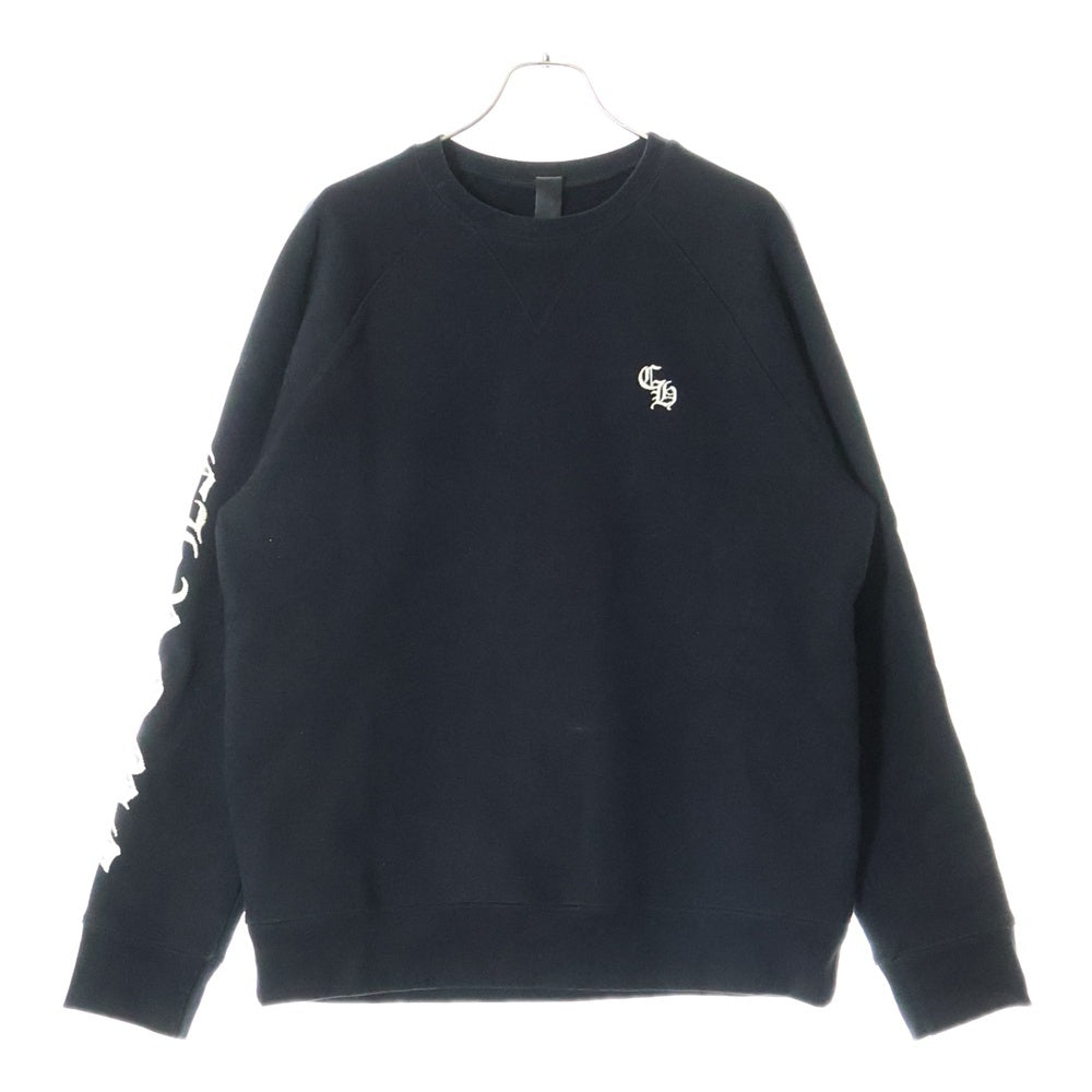 CHROME HEARTS(クロムハーツ) Y NOT SLO RIDE SWEATSHIRT ワイノット スロースライド ロゴ刺繍スウェットトレーナー ブラック