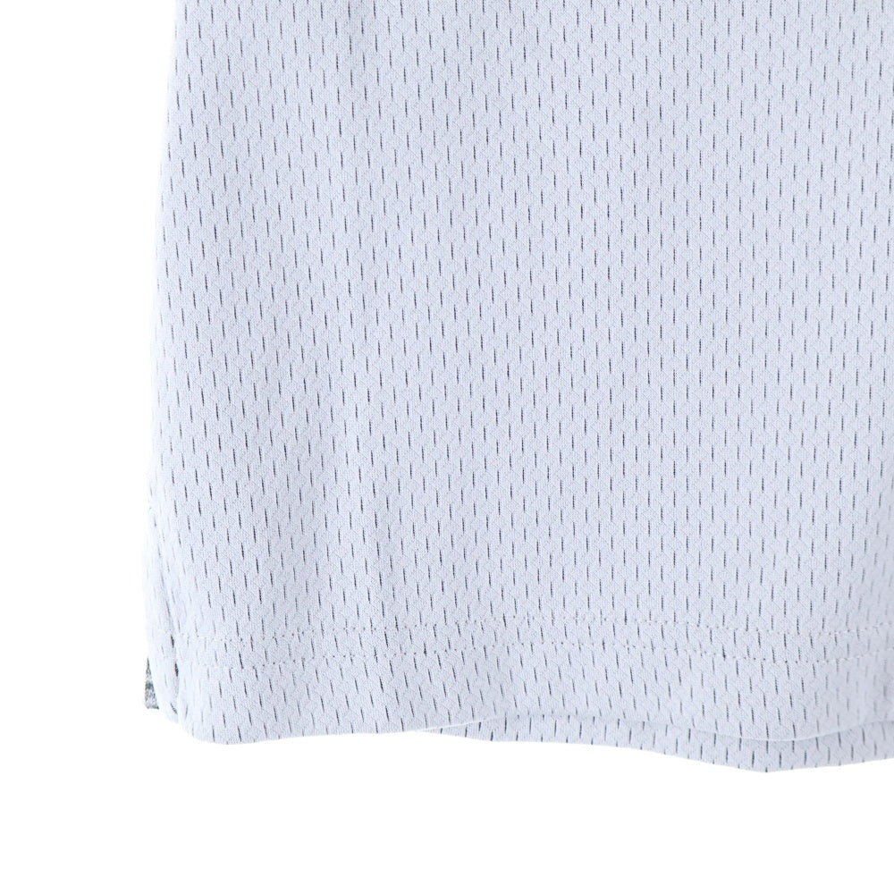 MARK&LONA(マークアンドロナ) POLO SHIRTS ラインストーンスカルロゴデザイン半袖ポロシャツ グレー MLW-9A-AP17