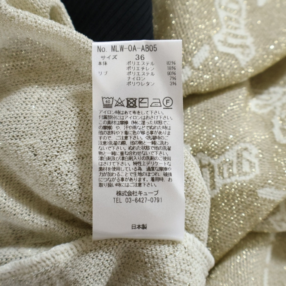 MARK&LONA(マークアンドロナ) POLO SHIRTS スカルデザインジャガード半袖ポロシャツ ゴールド MLW-0A-AB05