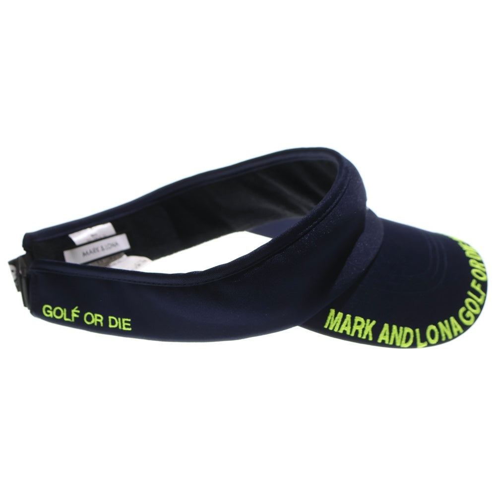 MARK&LONA(マークアンドロナ) LOGO SUN VISOR ロゴ刺繍サンバイザー ブラック/イエロー MLF-9A-FC14