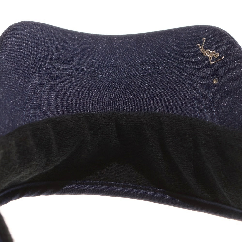 MARK&LONA(マークアンドロナ) LOGO SUN VISOR ロゴ刺繍サンバイザー ブラック/イエロー MLF-9A-FC14