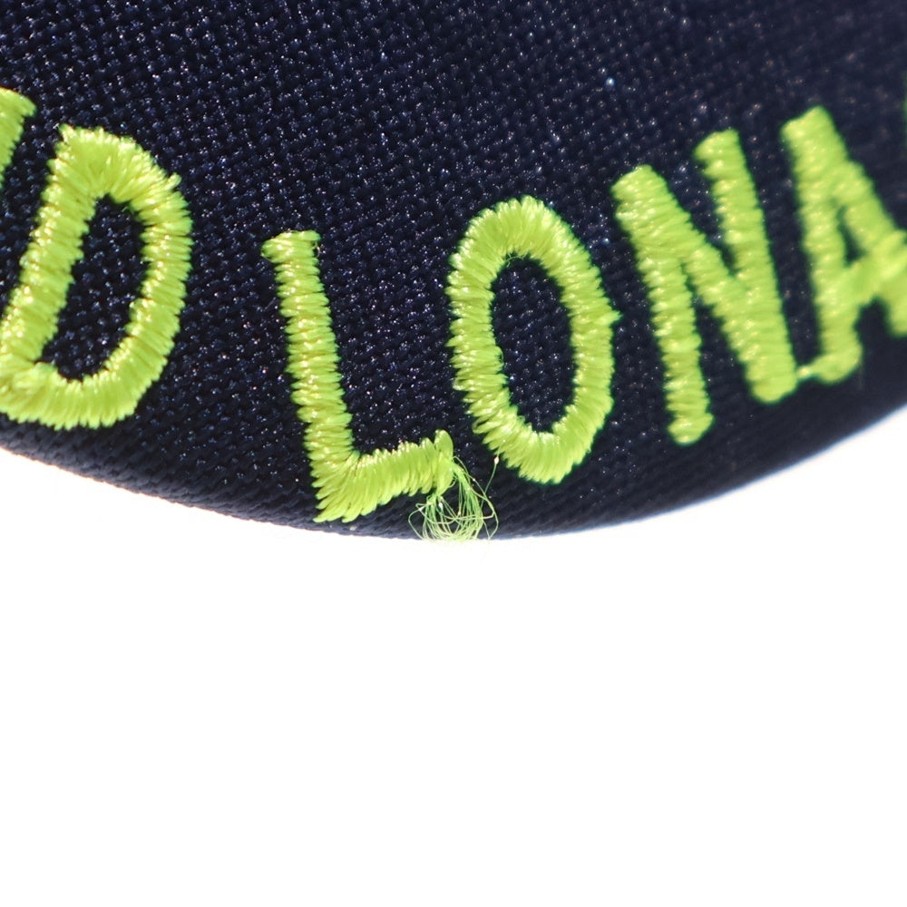 MARK&LONA(マークアンドロナ) LOGO SUN VISOR ロゴ刺繍サンバイザー ブラック/イエロー MLF-9A-FC14