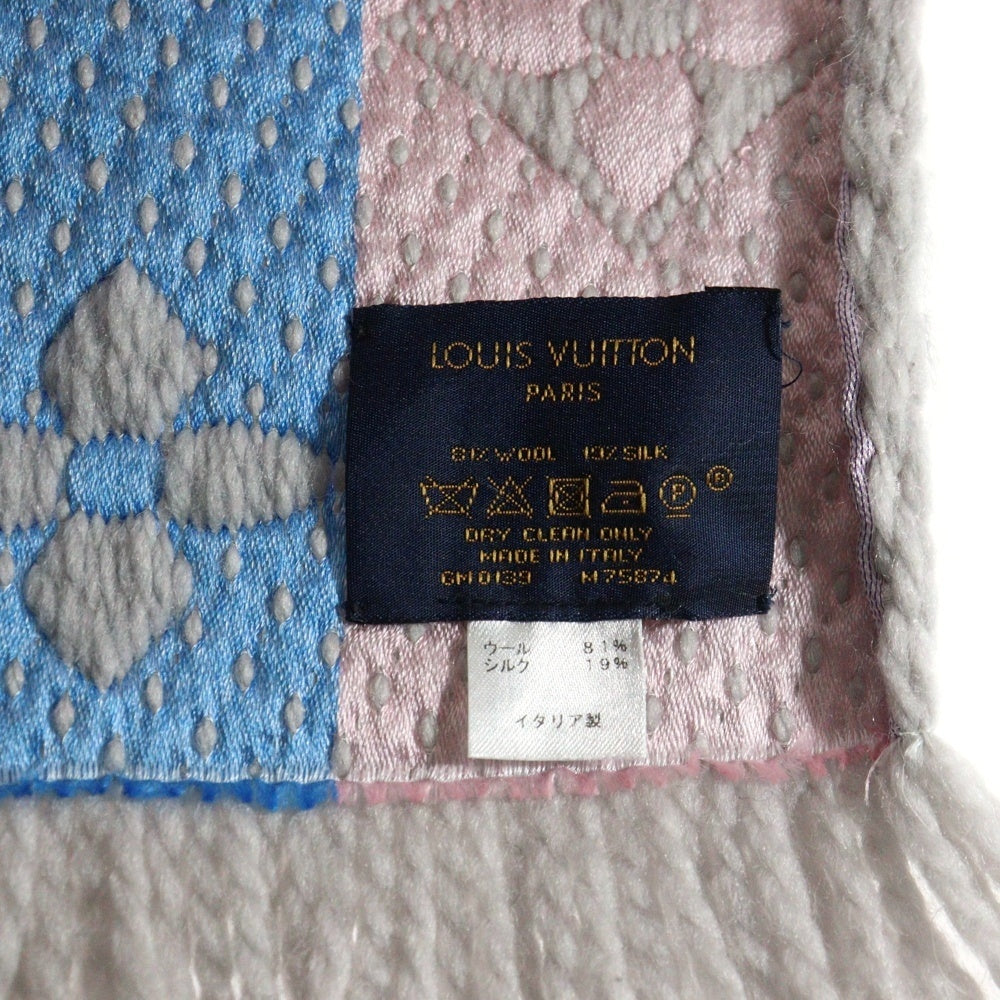 LOUIS VUITTON(ルイヴィトン) エシャルプ ロゴマニア レインボー マフラー グレー M75874