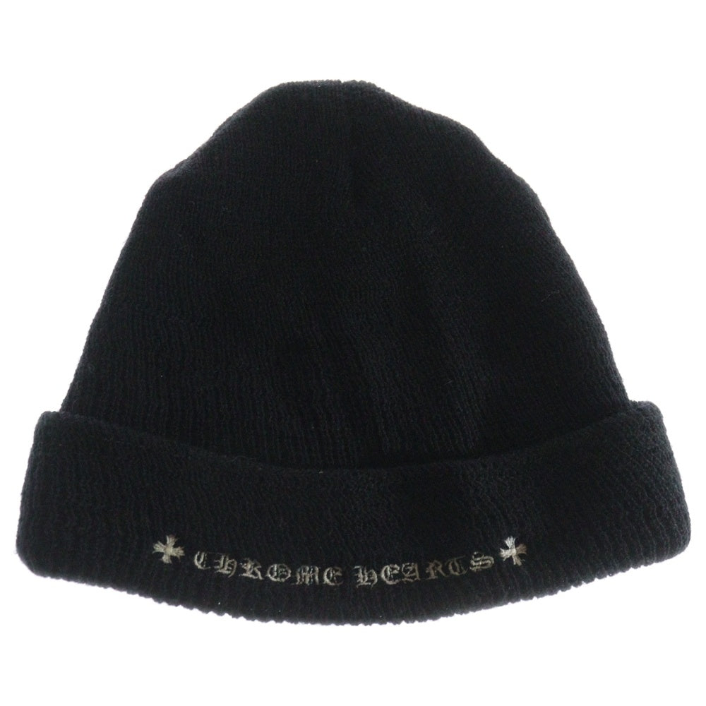 CHROME HEARTS(クロムハーツ) WOOL WATCH CAP ウールワッチキャップ CHプラス刺繍ビーニー帽子 ブラック