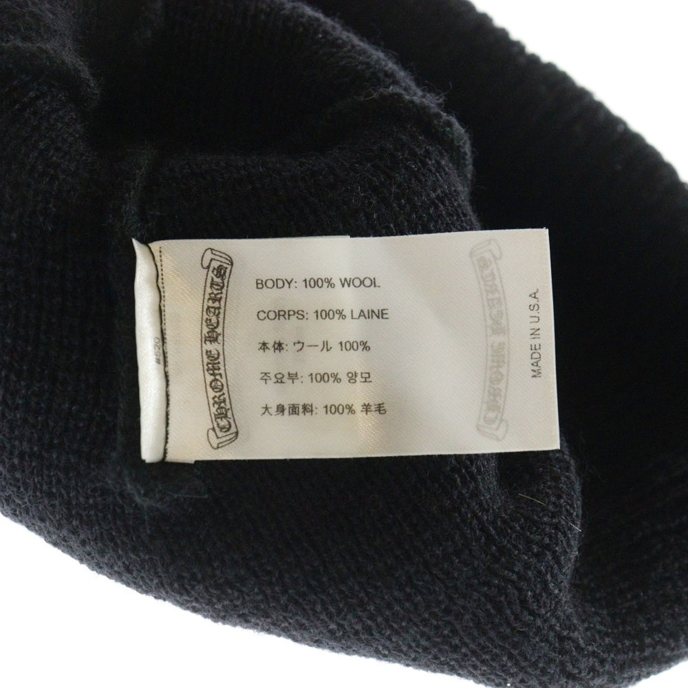 CHROME HEARTS(クロムハーツ) WOOL WATCH CAP ウールワッチキャップ CHプラス刺繍ビーニー帽子 ブラック