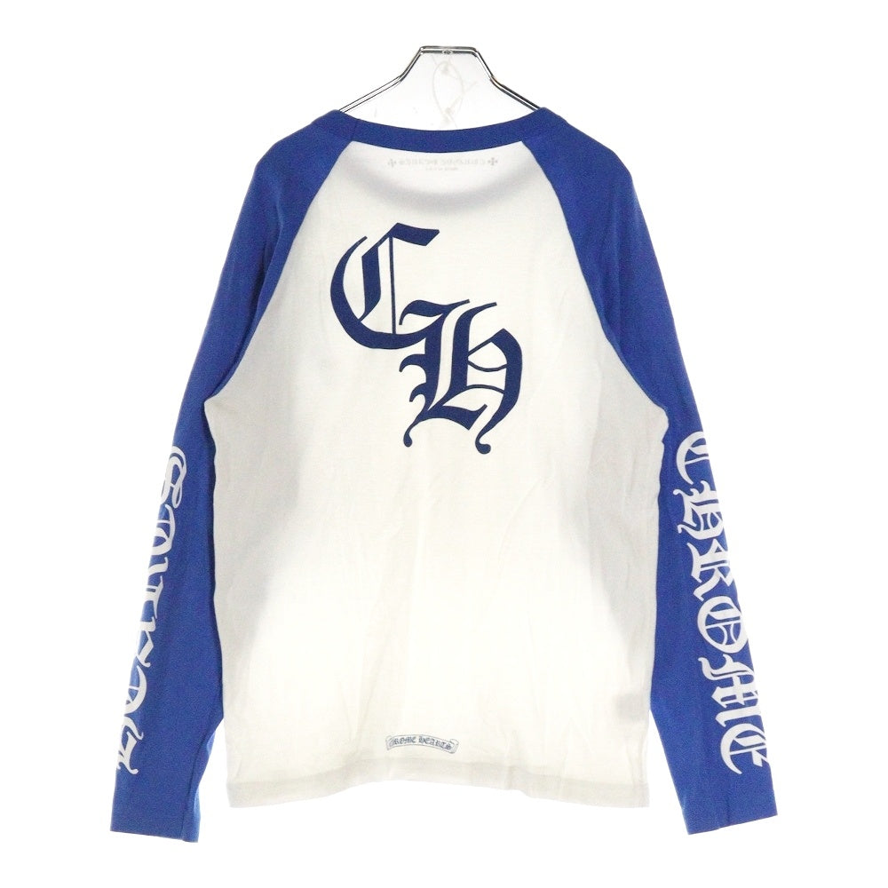 まこと CHROME HEARTS ラグランスリーブ長袖カットソー CHROME HEARTS(クロムハーツ) CHバックプリント ラグラン