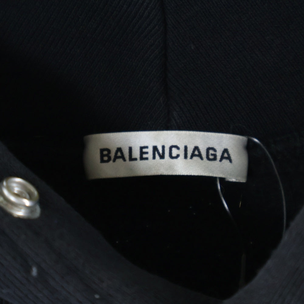 BALENCIAGA(バレンシアガ) World Food Programme Hoodie フロントブランドロゴ プルオーバーパーカー フーディ ブラック 541709 TCV34