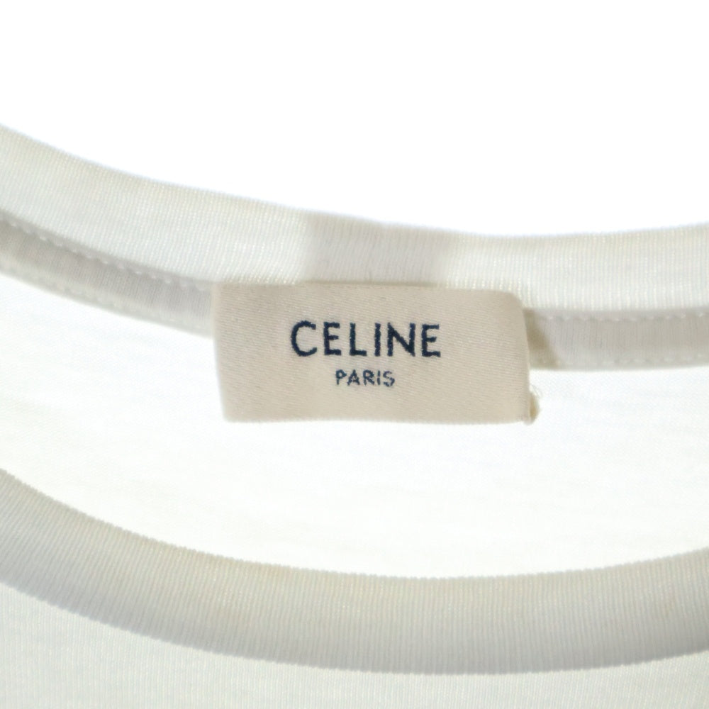 CELINE(セリーヌ) Logo T-Shirt ロゴプリント 半袖Tシャツ 半袖カットソー ホワイト
