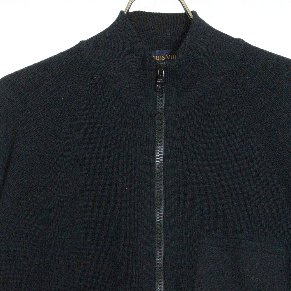 LOUIS VUITTON(ルイヴィトン) 21SS ZIP UP KNIT JACKET ジップアップウールニットジャケット ブラック