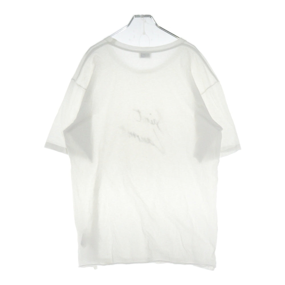SAINT LAURENT PARIS(サンローランパリ) LOGO PRINT T-SHIRTS フロントロゴプリント半袖カットソー 半袖Tシャツ ホワイト