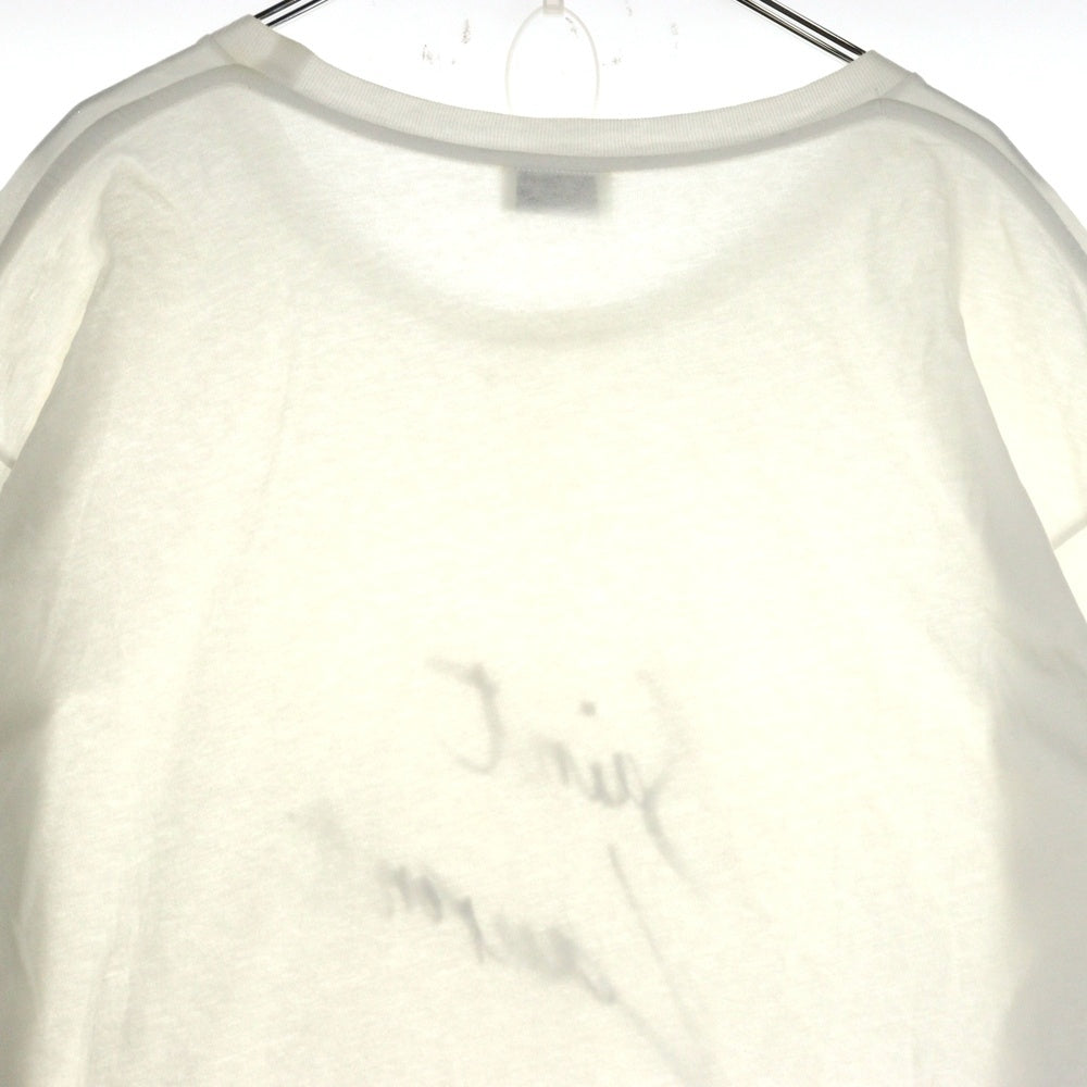 SAINT LAURENT PARIS(サンローランパリ) LOGO PRINT T-SHIRTS フロントロゴプリント半袖カットソー 半袖Tシャツ ホワイト